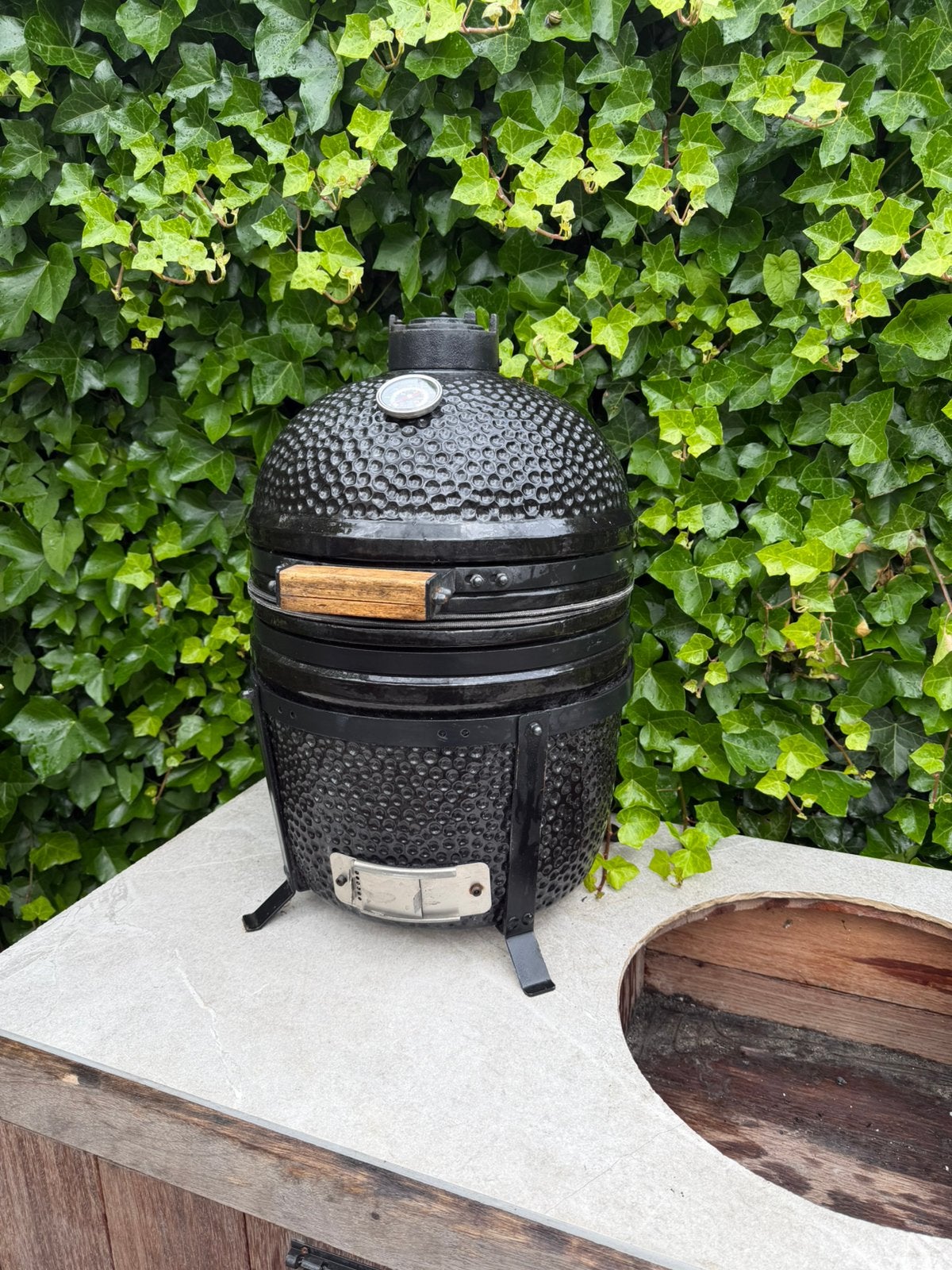 Kamado 15 inch van Speijk incl. Plate setter 2 jaar oud, Ophalen, Gebruikt, Met accessoires