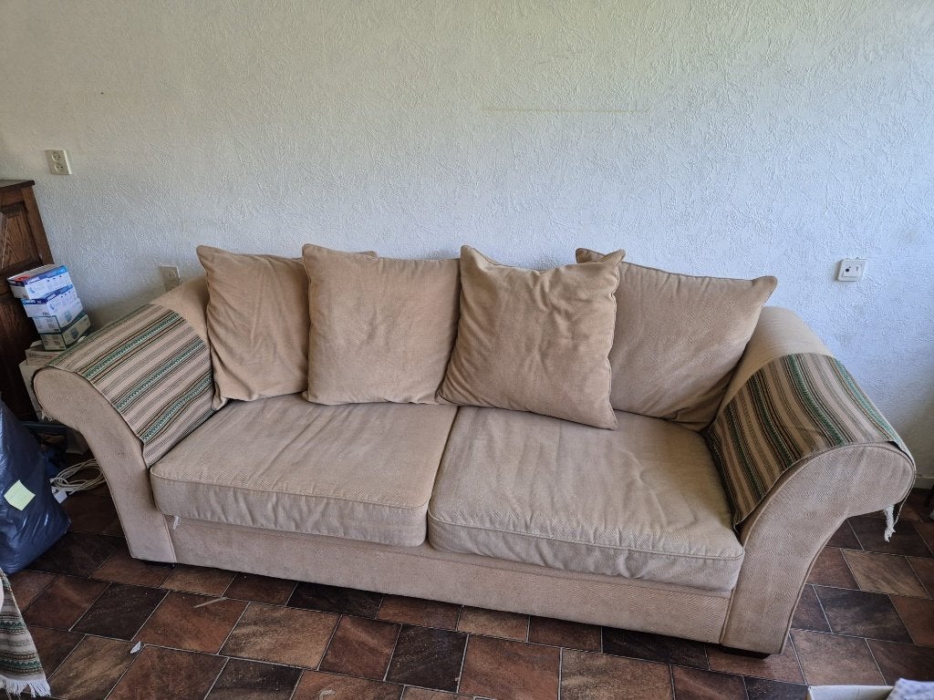 Bankstel te koop, Ophalen, Gebruikt, 75 tot 100 cm, Rechte bank
