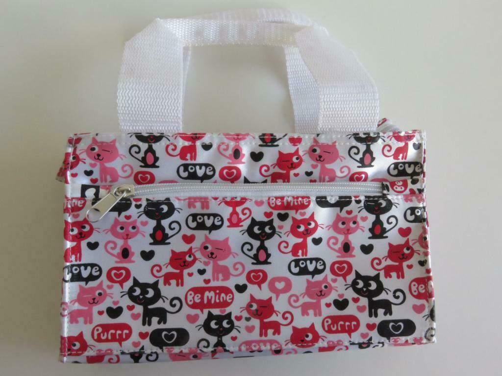 Vogue girl Cats toilettas met katten poezen print, Ophalen of Verzenden, Zo goed als nieuw, Rood, Meisje