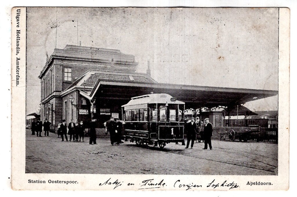 Apeldoorn station Oosterspoor Tram Paardentram 1903, Verzenden, Voor 1920, Gelopen, Gelderland
