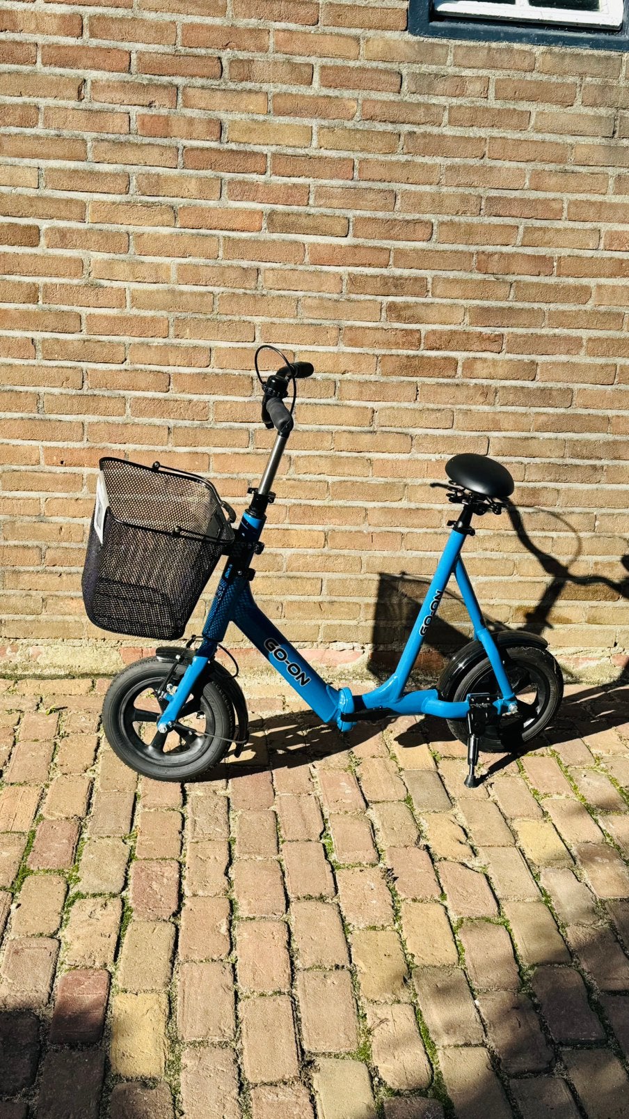 GO-ON loopfiets volwassenen – met mand, slot en gelzadel, Ophalen of Verzenden, Zo goed als nieuw, Gewone step