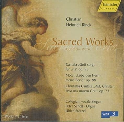 Christian Rinck Sacred Works [Hänssler Classic] Nieuw, Ophalen of Verzenden, Classicisme, Nieuw in verpakking, Kamermuziek