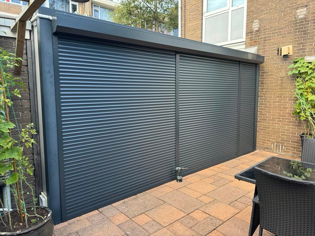 Rolluiken antraciet, Doe-het-zelf en Verbouw, Rolluiken, Ophalen of Verzenden, Zo goed als nieuw, Wit, 200 cm of meer
