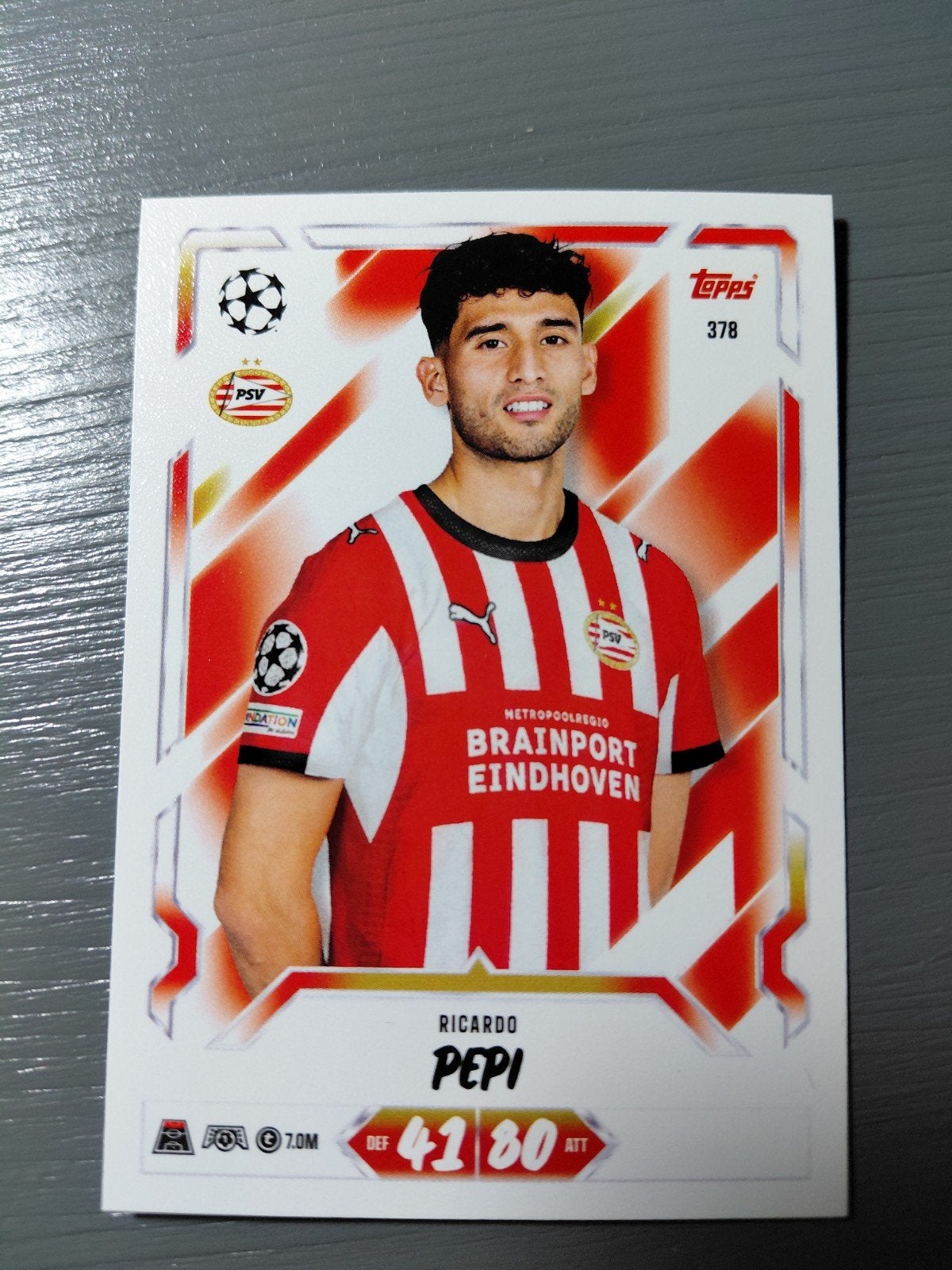 pepi (psv) topps match attax 2027, Ophalen of Verzenden, Nieuw, PSV, Spelerskaart