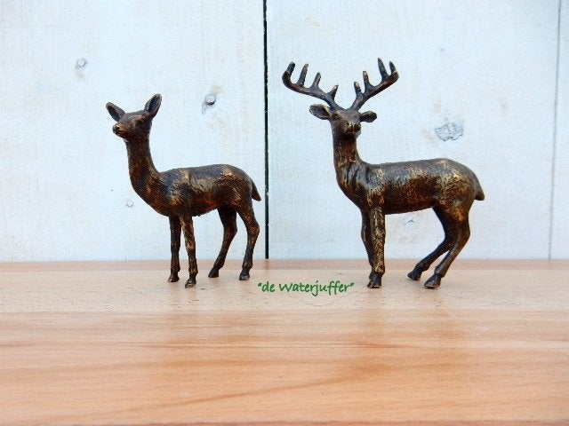 150* Bronzen hertjes (Boven €75 geen verzendkosten), Ophalen of Verzenden, Nieuw, Overige materialen, Dierenbeeld