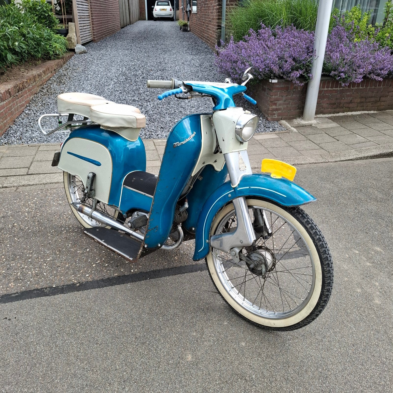 Monark monarscoot bromfiets met geel kenteken JLO blok. 1960, Ophalen, Overige merken