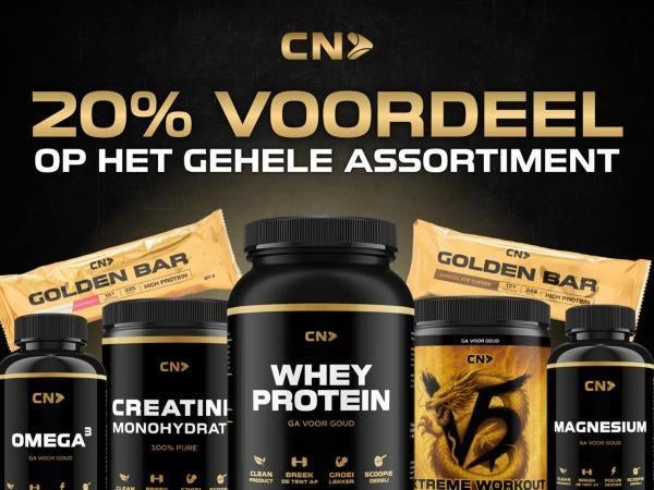 20% kortingsbon Clean Nutrition supplements fitness sport, Eén persoon, Kortingsbon