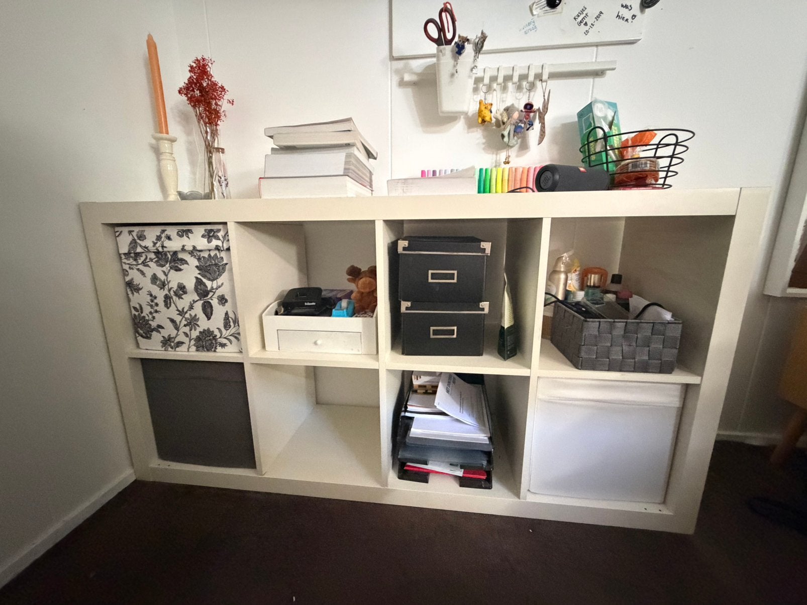 IKEA KALLAX Blokkenkast WIT met 8 compartimenten, Ophalen, Gebruikt, 100 tot 150 cm, Minder dan 100 cm
