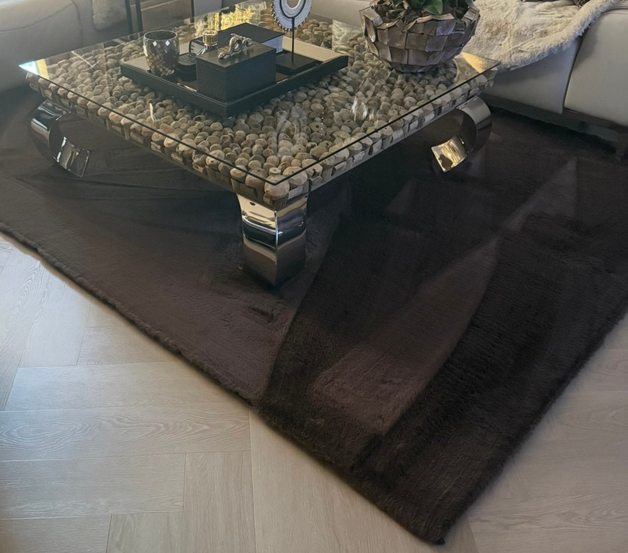 Prachtig vloerkleed 200/290, Ophalen, Bruin, 150 tot 200 cm, Vierkant