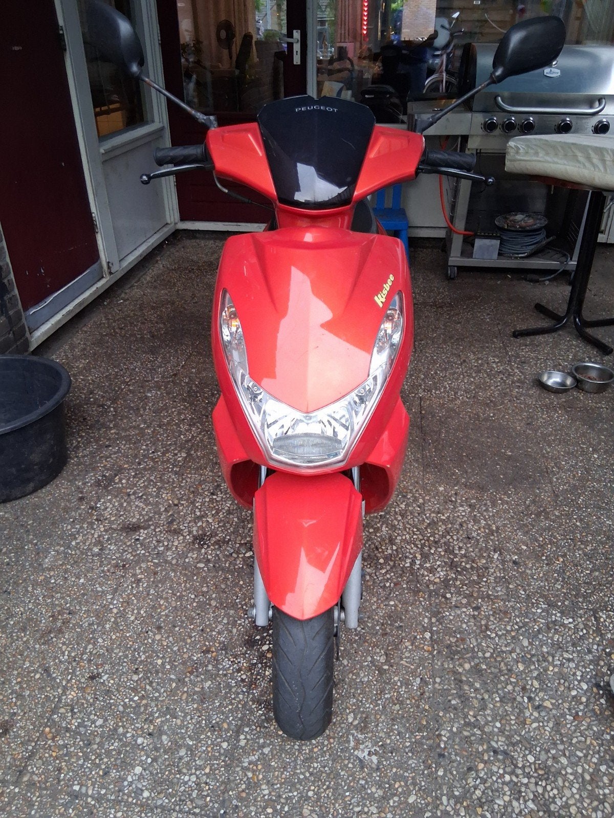Peugeot Kisbee Scooter - Rood Oranje,, Fietsen en Brommers, Scooters | Peugeot, Gebruikt, Overige modellen, Ophalen of Verzenden