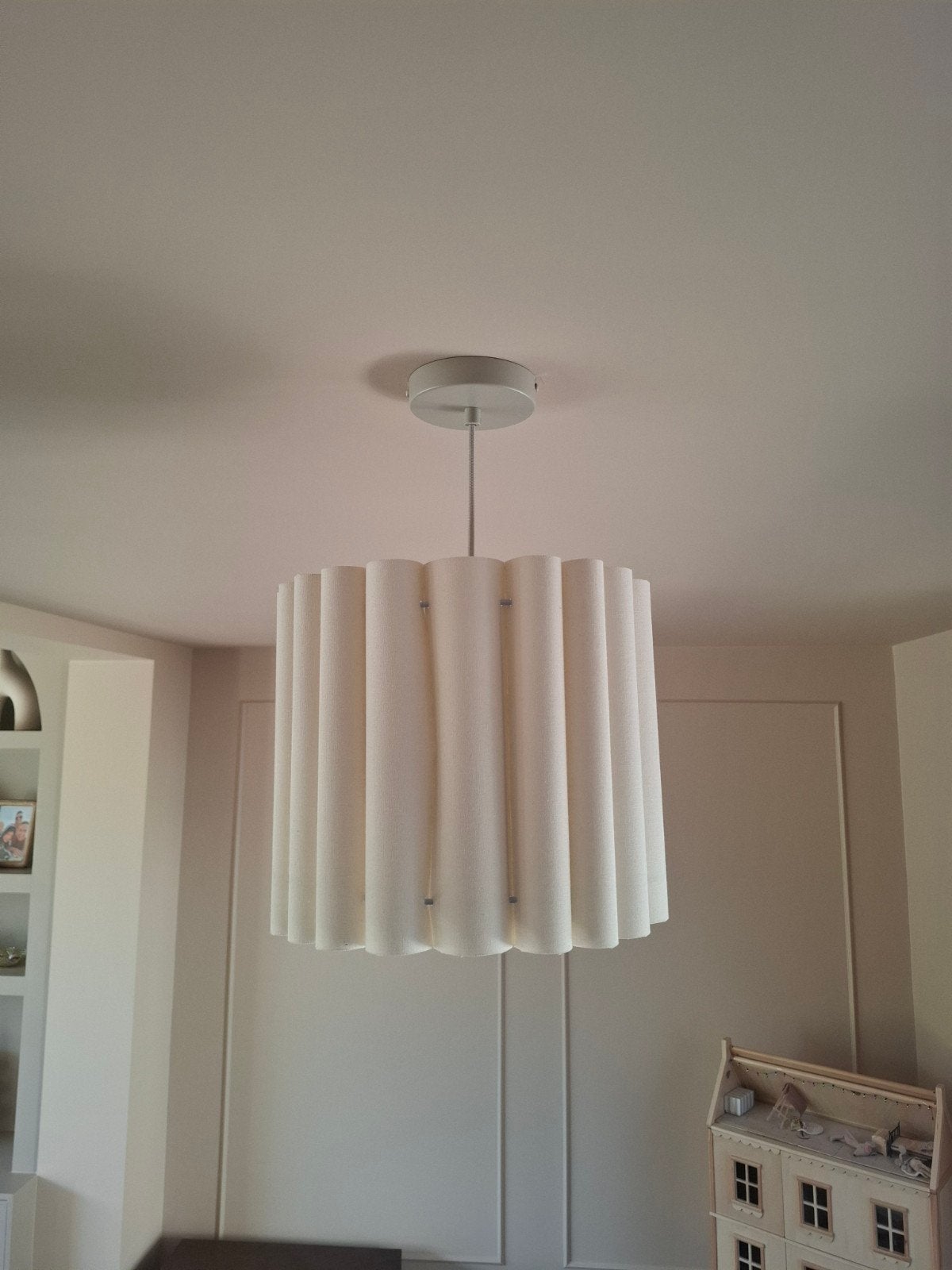 Westwing Lucina Linnen Hanglamp - Zo goed als nieuw, Ophalen, Zo goed als nieuw, Textiel