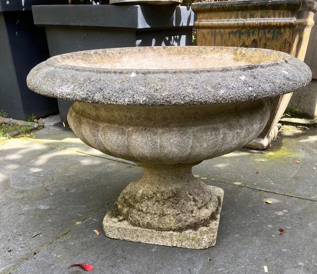 Brocante betonnen bloembak - 35 cm hoog, 50 cm breed, Tuin en Terras, Bloembakken en Plantenbakken, Ophalen, Gebruikt, Minder dan 60 cm