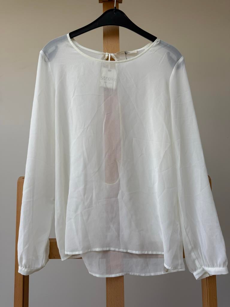 Doorzichtige witte blouse maat 38 van Stroke, Kleding | Dames, Ophalen of Verzenden, Nieuw, Maat 38/40 (M), Wit