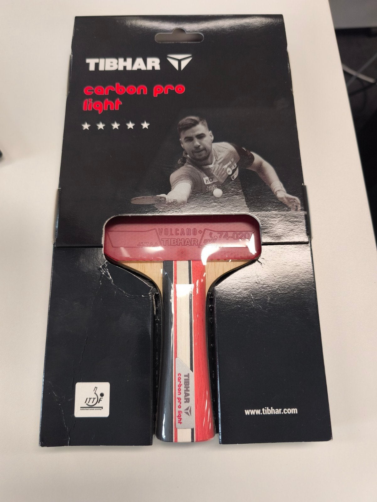 TIBHAR Carbon Pro Light Tafeltennisbatje - Nieuw, Sport en Fitness, Tafeltennis, Ophalen