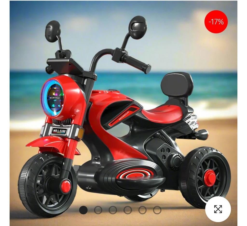 Rode elektrische kindermotor met mandje, Ophalen, Zo goed als nieuw, Overige typen