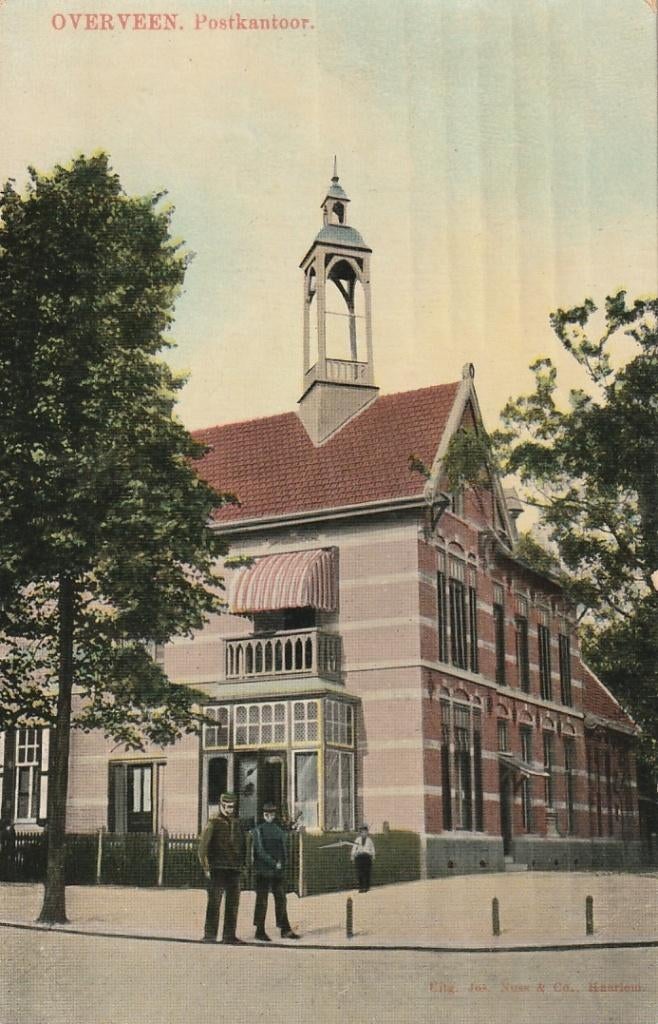 Overveen  Postkantoor 1915, Ophalen of Verzenden, Voor 1920, Gelopen, Noord-Holland