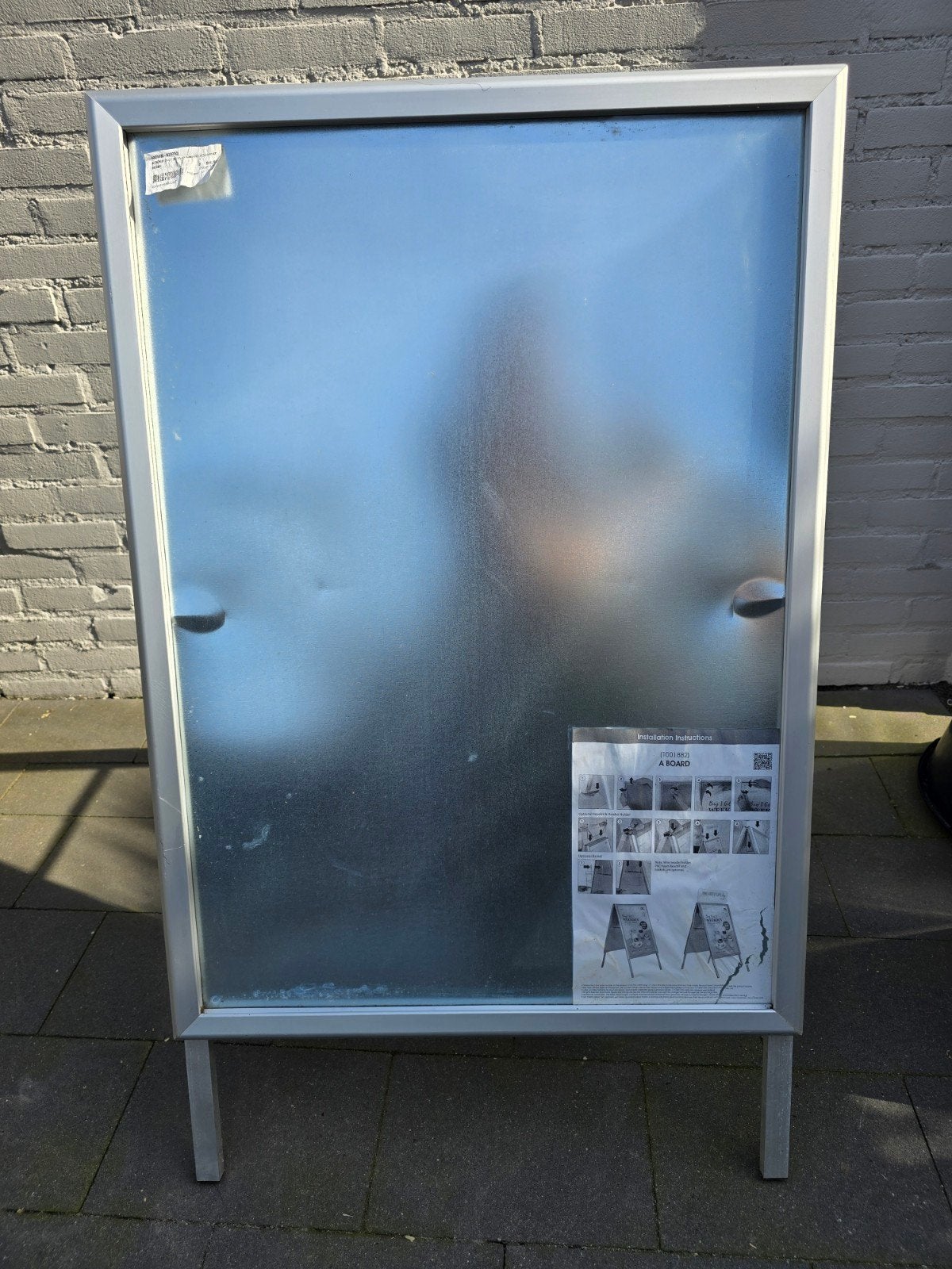 A-bord / Stoepbord met 38mm kliklijst, Ophalen