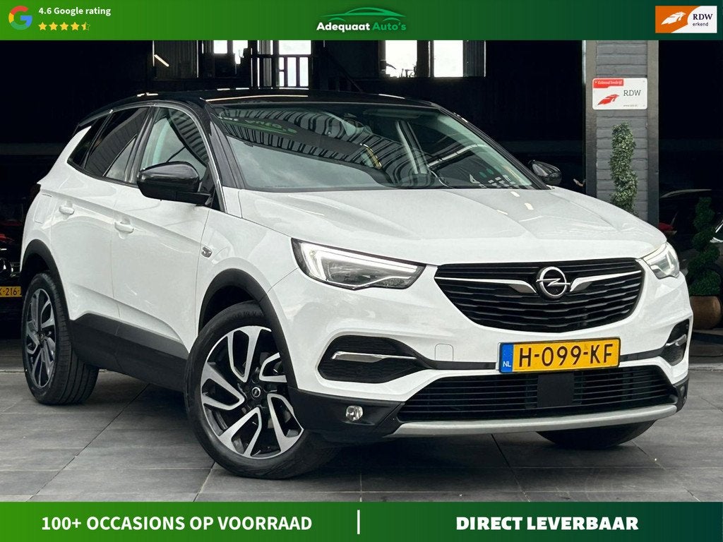 Opel Grandland X 1.2Turbo Innovation|AUT|Carplay|PANO|Cruise, Gebruikt, 1199 cc, Met garantie (alle), Leder en Stof