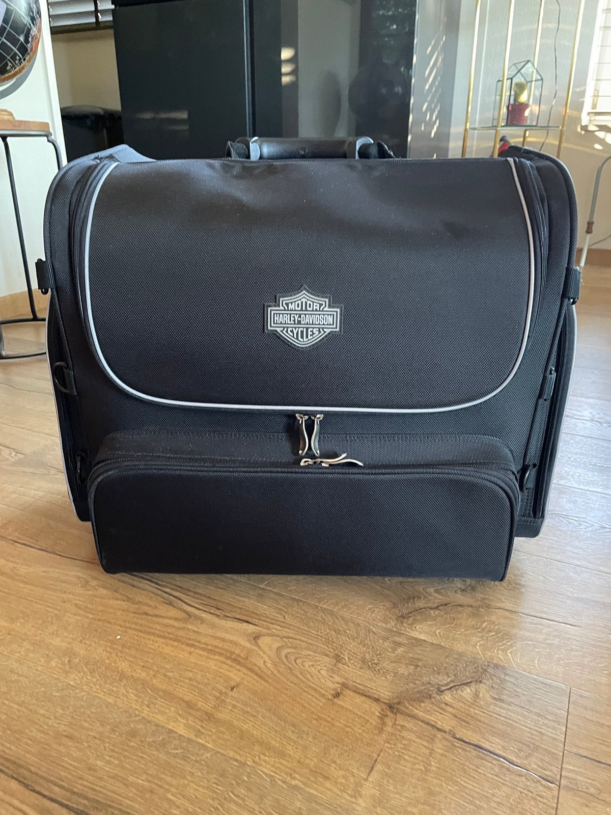 Mooie functionele Harley trolley motor tas met regenhoes, Ophalen of Verzenden, Gebruikt