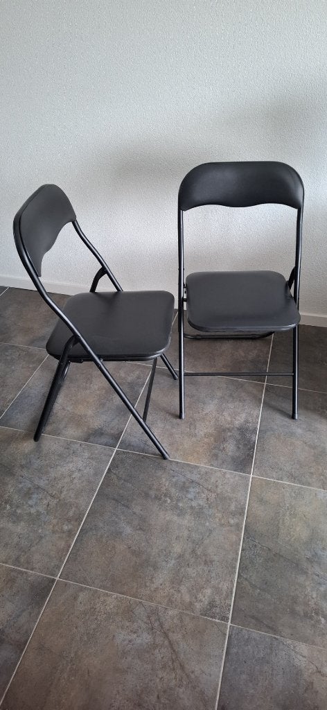 klapstoelen, Huis en Inrichting, Stoelen, Ophalen, Gebruikt, Zwart, Metaal