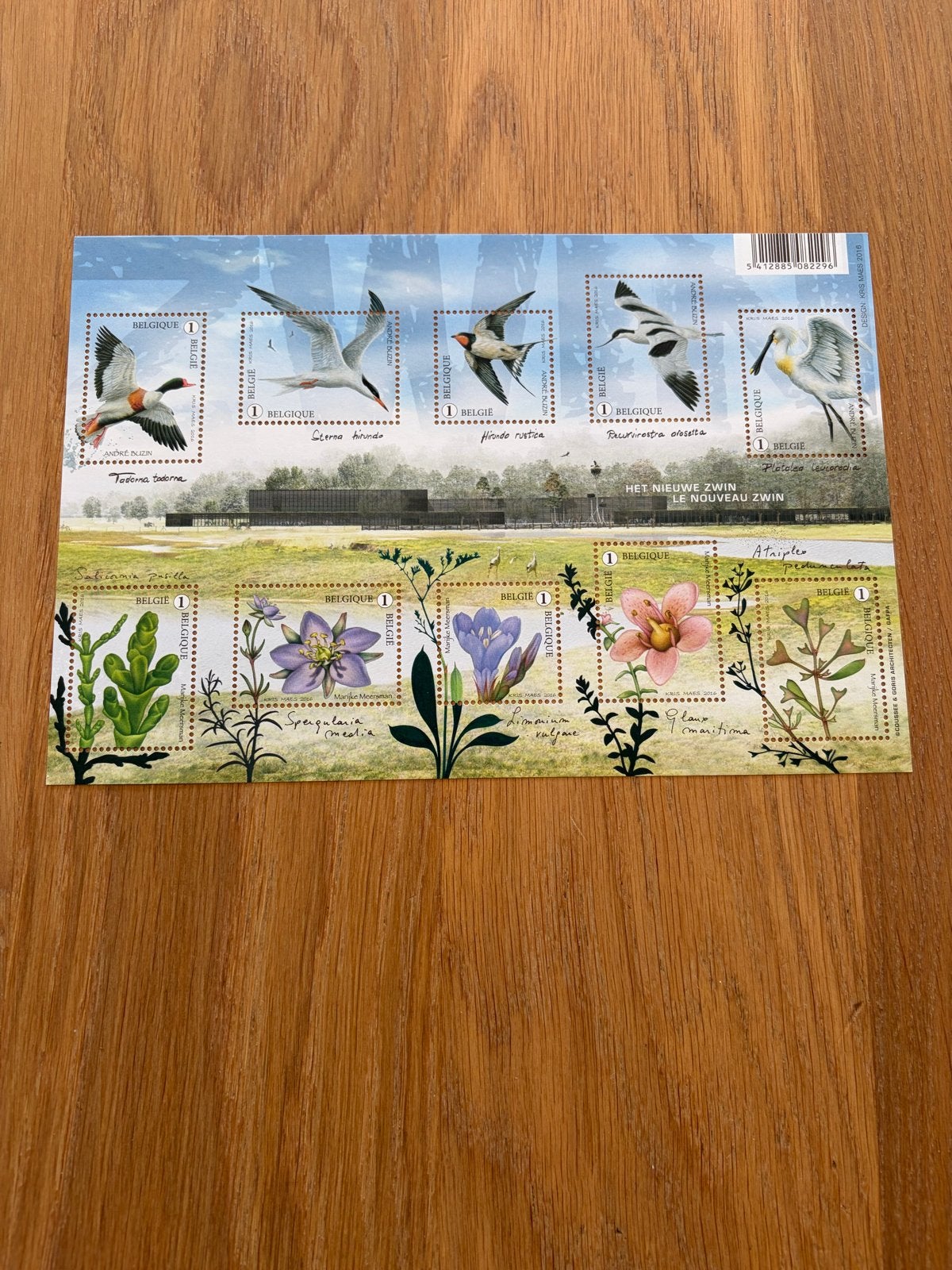 Belgische postzegels: Het Nieuwe Zwin - Vogels en Planten, Ophalen of Verzenden, Frankeerzegel, Overig