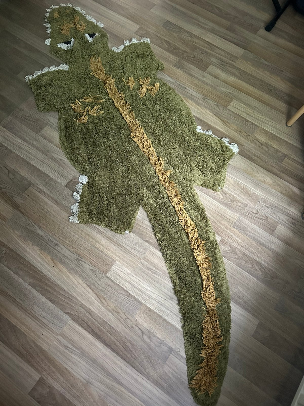 Uniek krokodillen vloerkleed / kinderkleed (203 x 55 cm), Ophalen, Zo goed als nieuw