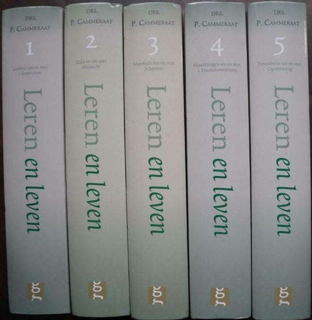 Cammeraat P. Leren en leven compleet 5 delen, Verzenden, Christendom | Protestants, Zo goed als nieuw, P. Cammeraat