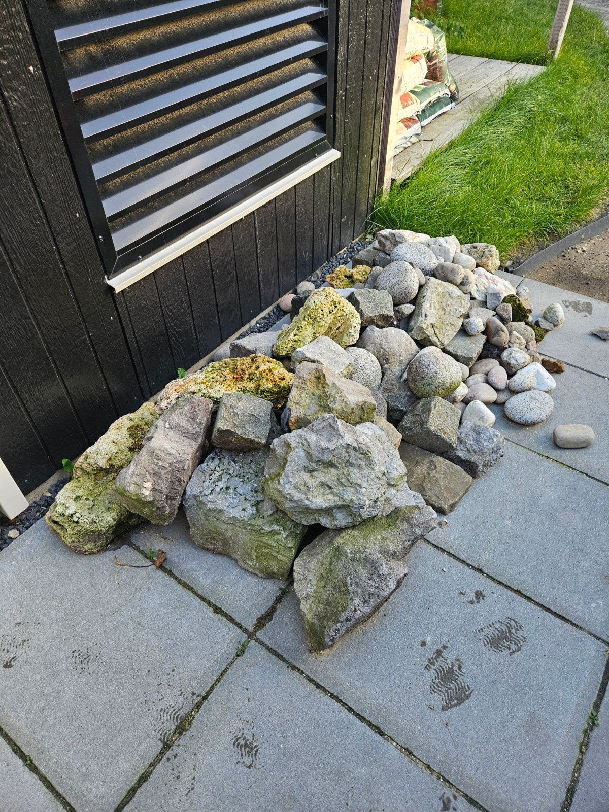 Gratis keien / stenen, Ophalen, Gebruikt, Grijs, Kei