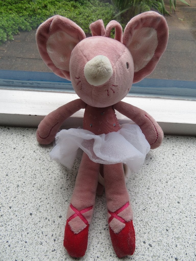 Muziekknuffel muis merk Tiamo muisje met speeldoosje, Muis, Gebruikt, Met label, Ophalen of Verzenden