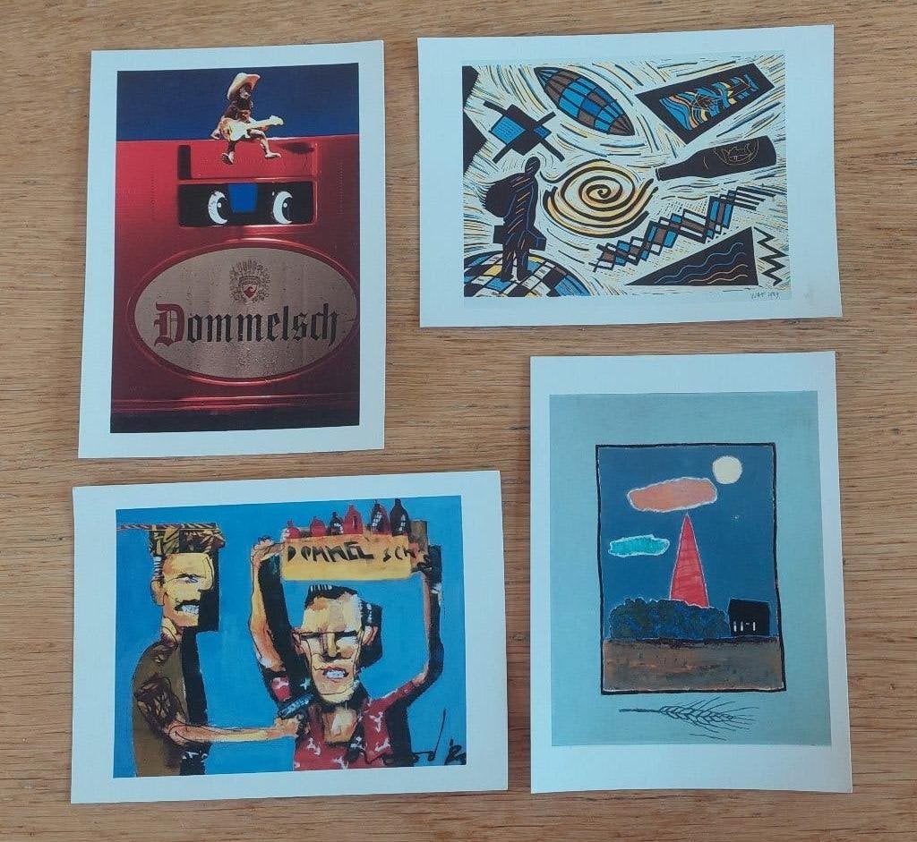 Dommelsch Kunstkaarten, Verzamelen, Biermerken, Ophalen of Verzenden, Zo goed als nieuw, Reclamebord, Plaat of Schild, Dommelsch