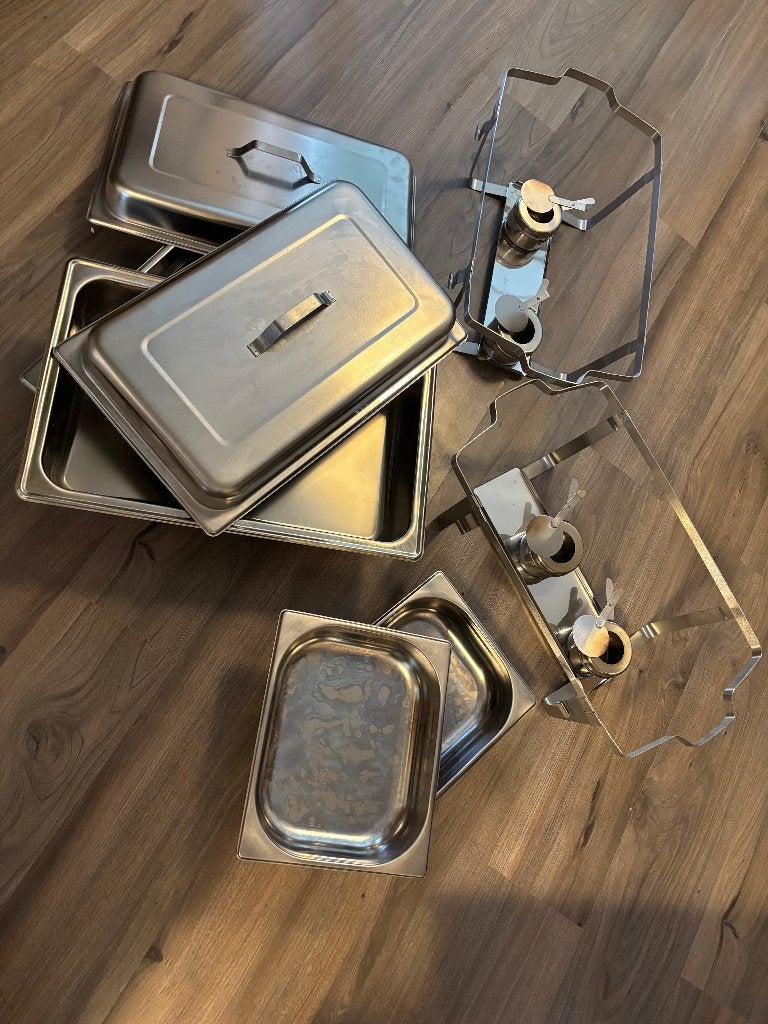 Chafing Dish Twee Stuks, Ophalen, Overige typen, Zilver, Zo goed als nieuw