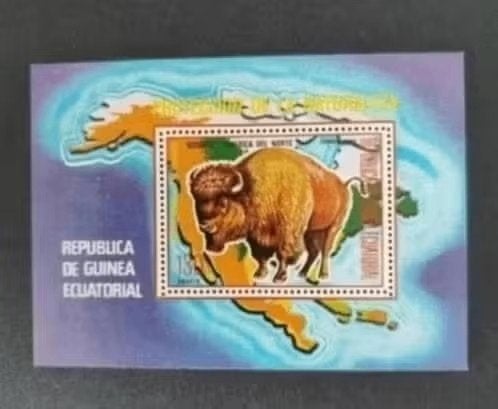 Guinea Ecuatorial 0105014 buffel, Postzegels en Munten, Ophalen of Verzenden, Overige landen, Postfris