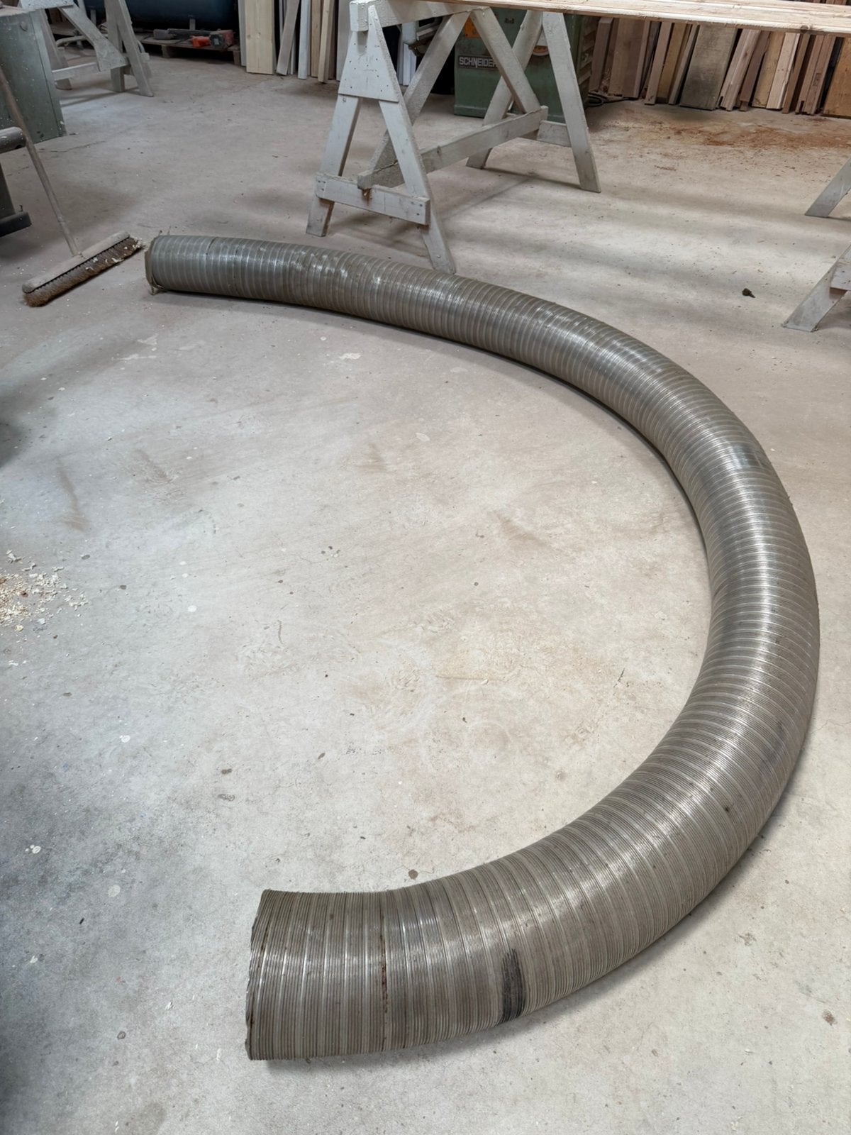 Rvs flexibele buis rond 200mm, Overige typen, Ophalen of Verzenden, Zo goed als nieuw, Rvs