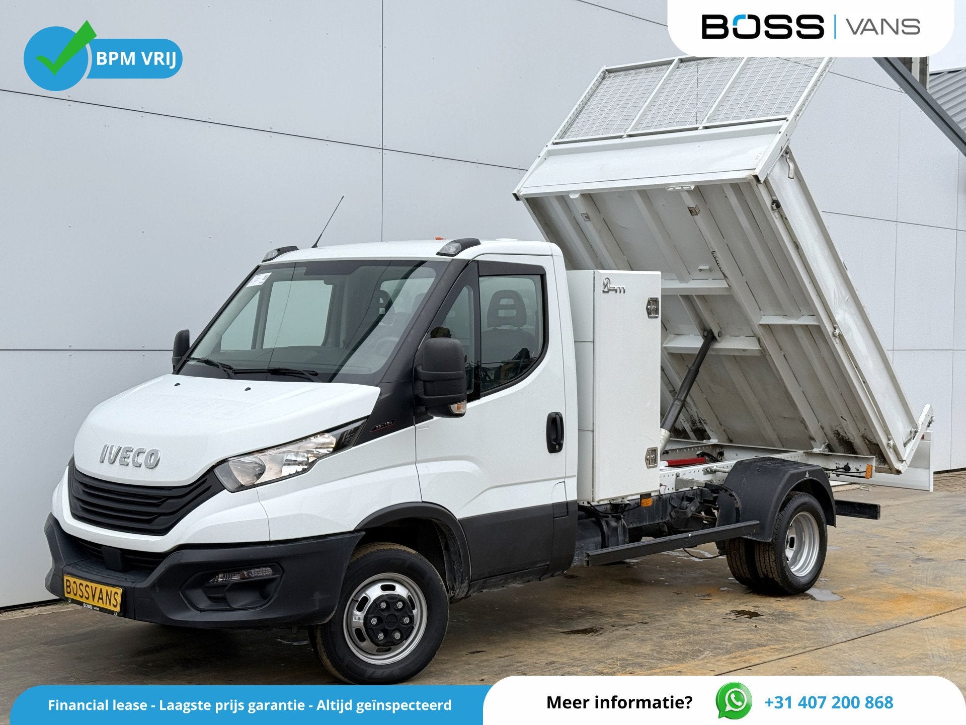 Iveco Daily 35C16 3.0 L4 Kipper Dubbellucht Airco Cruise Con, Achterwielaandrijving, Gebruikt, Zwart, 4 cilinders