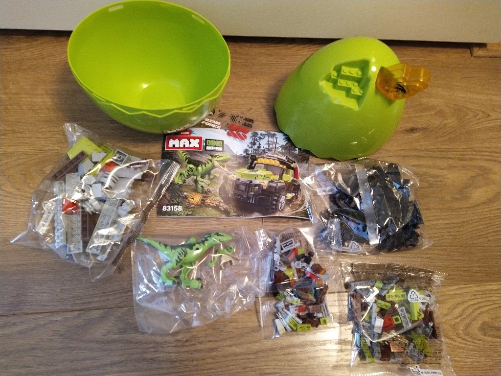 ZURU MAX (soort lego ) Dino Adventure Bouwset in ei - Nieuw, Ophalen of Verzenden, Nieuw
