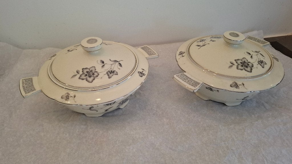 Antieke Art-Deco dekschalen (2st), Antiek en Kunst, Ophalen