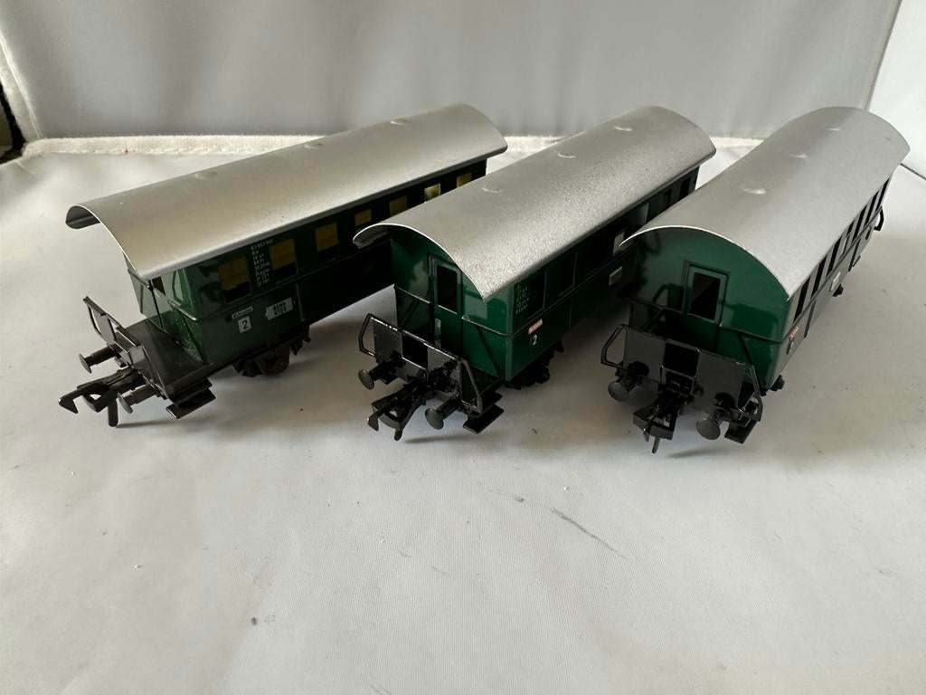 3xFleischmann rijtuig, Gelijkstroom, Fleischmann, Wagon, Ophalen of Verzenden