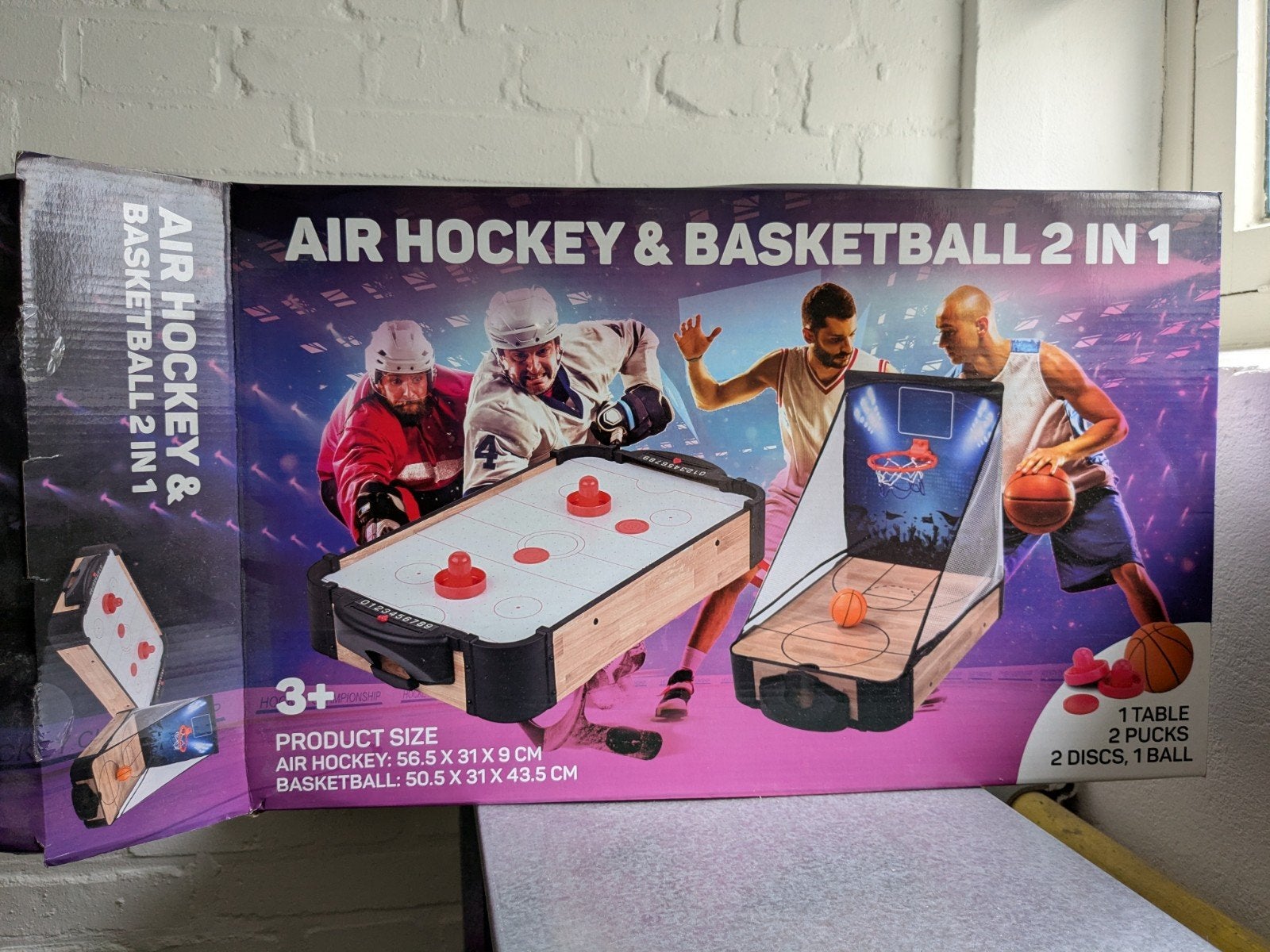 Airhockey & Basketbal 2-in-1 Tafel - Zo goed als nieuw, Ophalen