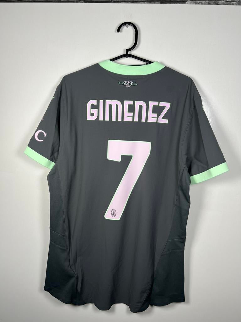 AC Milan 2024-2025 3e Gimenez Spelerversie M, Ophalen of Verzenden, Zo goed als nieuw, Rood