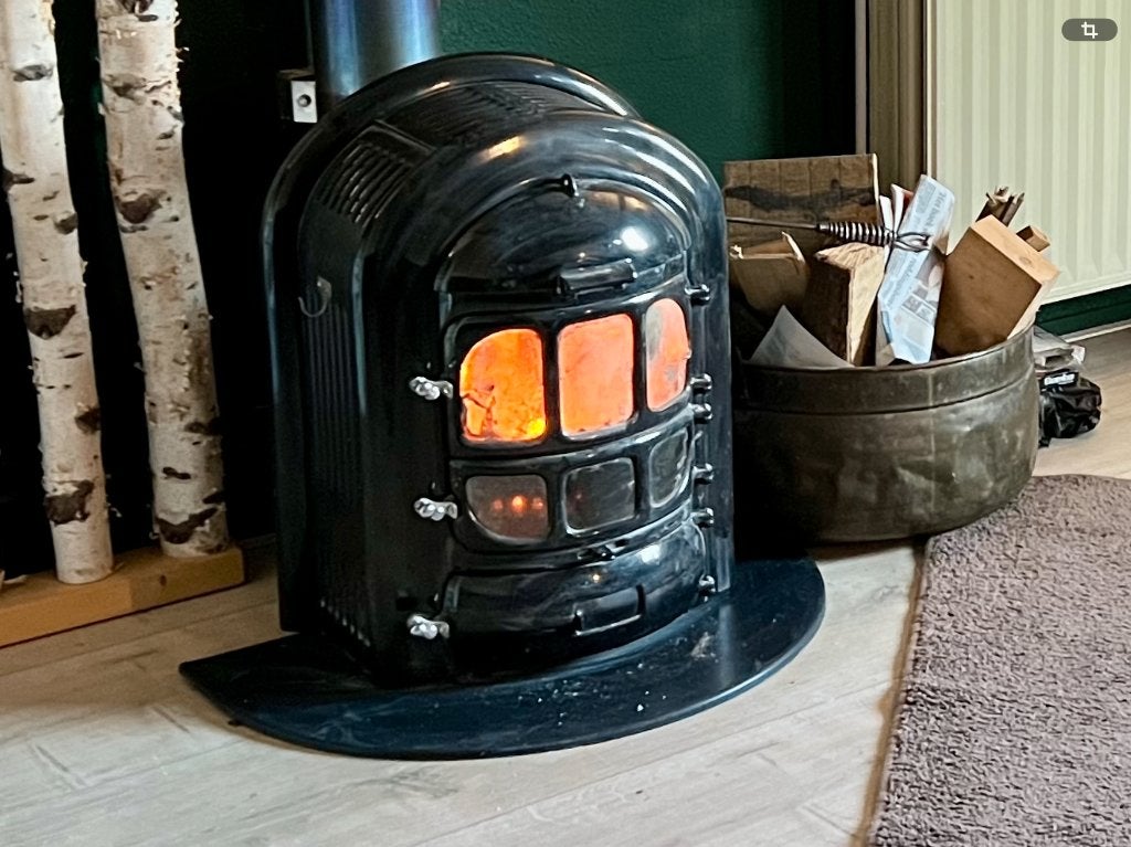 Goed werkende vrijstaande kolenkachel kachel ook voor hout, Huis en Inrichting, Ophalen, Gebruikt, Overige brandstoffen, Vrijstaand