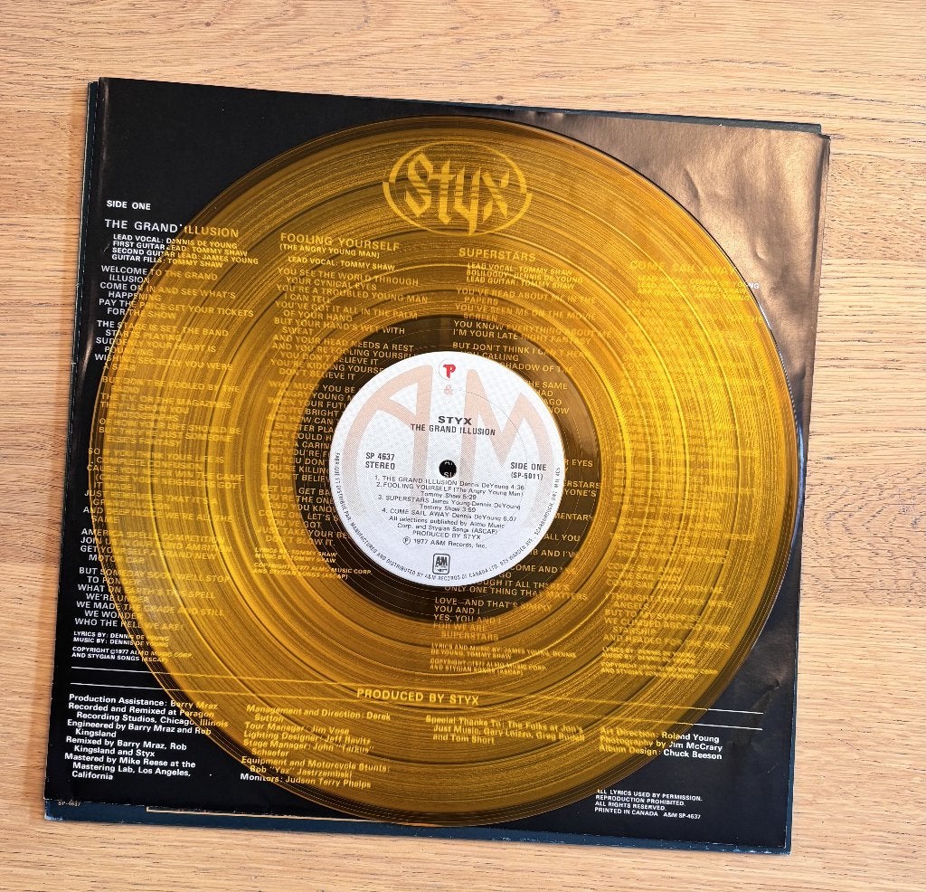 Lim Ed Goud - Styx – The Grand Illusion – SP-4637 SPG series, Cd's en Dvd's, LP, Speciale editie, Ophalen of Verzenden, Zo goed als nieuw