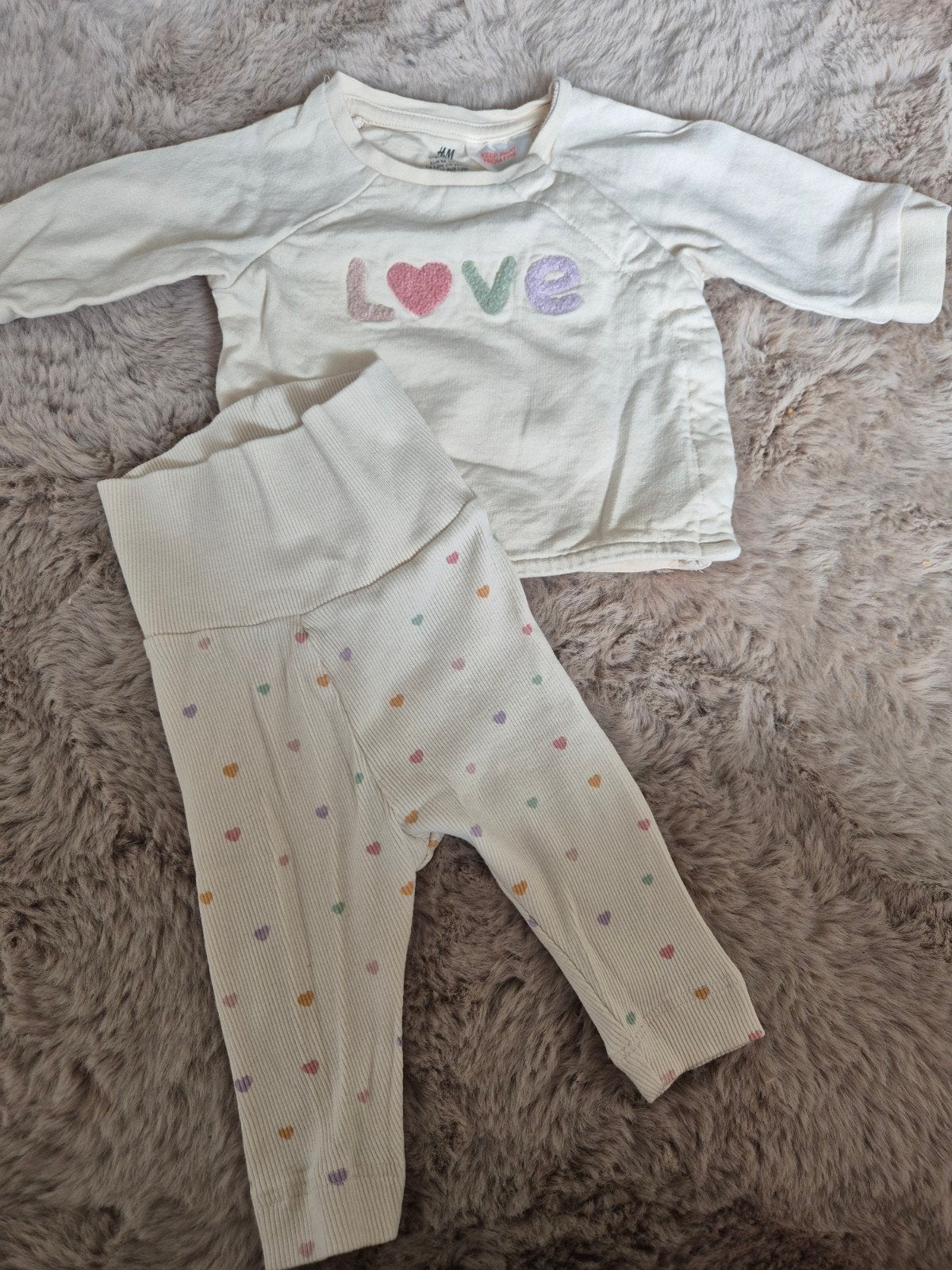 Setje H&M maat 56, Kinderen en Baby's, Babykleding | Maat 56, Meisje, H&M, Ophalen of Verzenden, Zo goed als nieuw