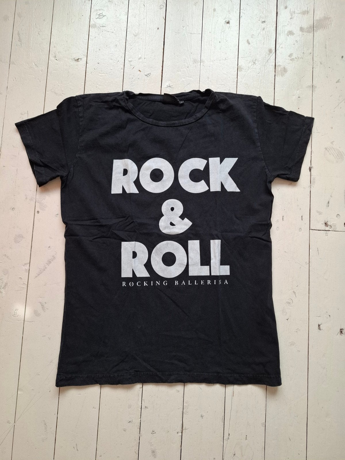 Raine Rock & Roll T-shirt zwart wit XS/S, Kleding | Dames, Raine, Zwart, Nieuw, Ophalen of Verzenden
