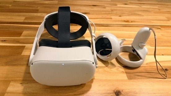 Oculus Quest 2 met Elite Strap, Spelcomputers en Games, Virtual Reality, Ophalen of Verzenden, Gebruikt, VR-bril, Overige platformen