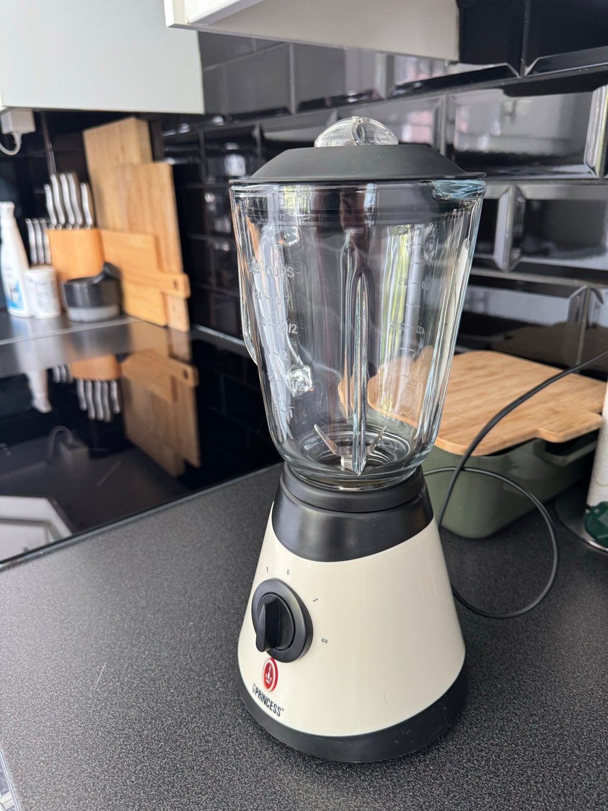 Princess Blender met Glazen Kan - Zo goed als nieuw, Witgoed en Apparatuur, Blenders, Ophalen, Zo goed als nieuw, Blender