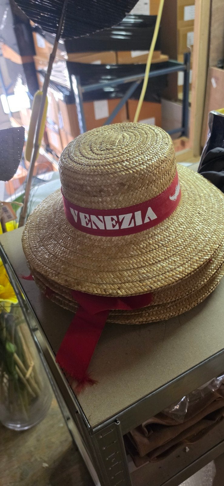 9 rieten hoedjes Venezia thema, Ophalen of Verzenden, Zo goed als nieuw, One size fits all, Hoed