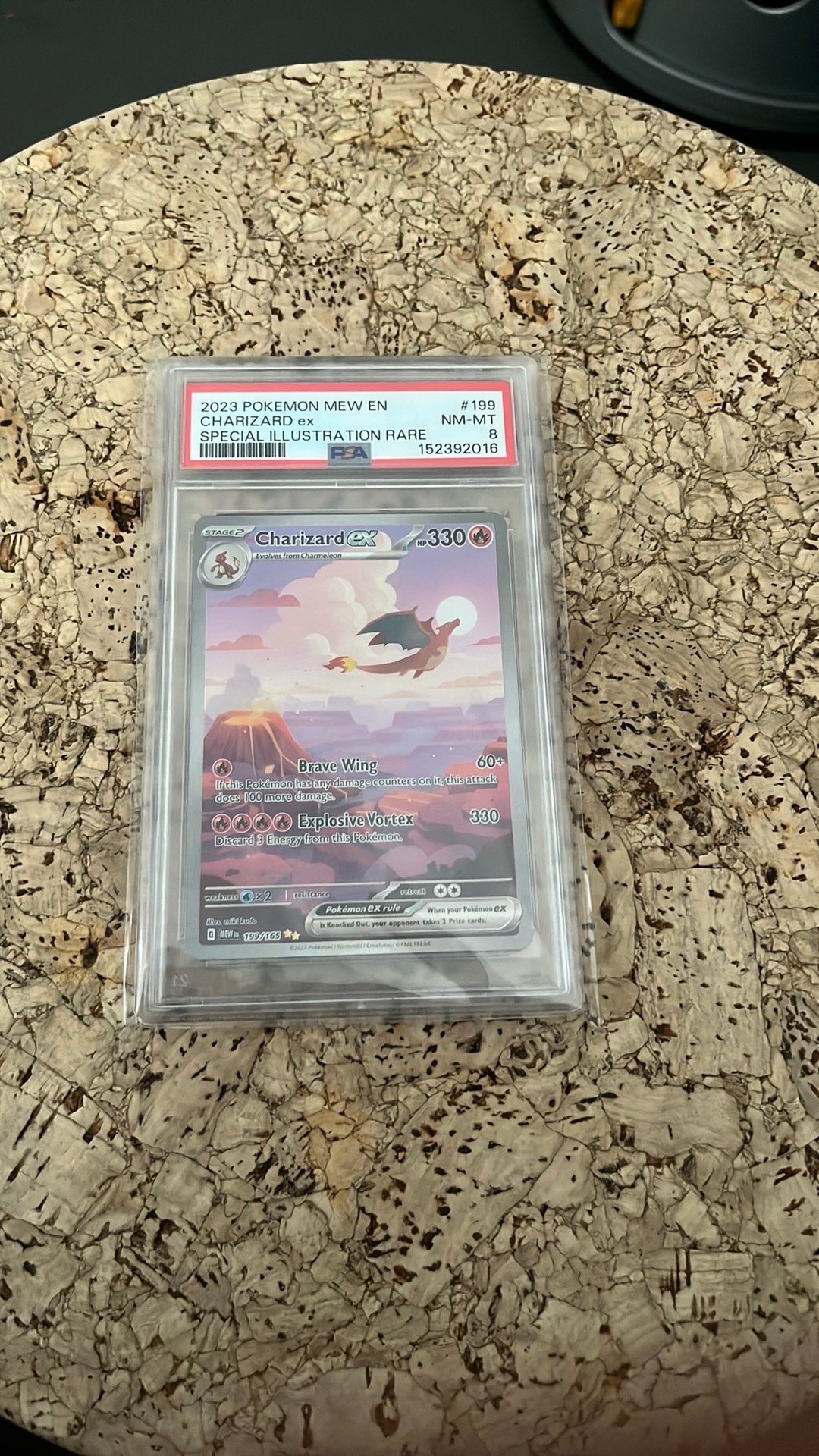 Charizard ex 199/165 - psa rated, Hobby en Vrije tijd, Verzamelkaartspellen | Yu-gi-Oh!, Ophalen of Verzenden, Zo goed als nieuw