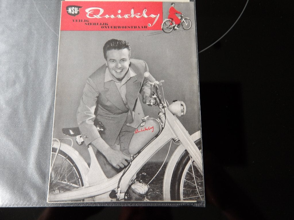 NSU Quickly Bromfiets Folder - Vintage Reclame, Ophalen of Verzenden, Zo goed als nieuw