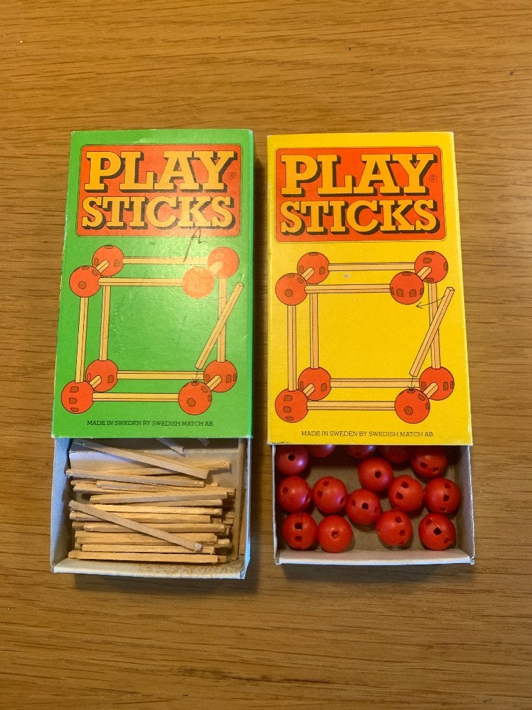 Vintage Play Sticks Constructiespeelgoed uit Zweden, Verzamelen, Speelgoed, Zo goed als nieuw, Ophalen of Verzenden