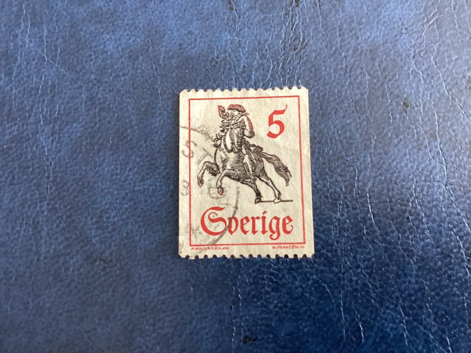 Zweden 1967- Mi.590- 5 öre - Paard en ruiter, Ophalen of Verzenden, Gestempeld, Dier of Natuur
